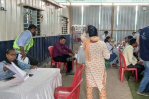 Community Camp at Rustomjee Constuction Site in Thane in Association Mumbai Mobile Cretche