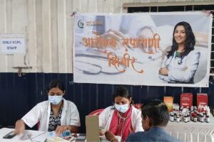 Community Camp at Rustomjee Constuction Site in Thane in Association Mumbai Mobile Cretche