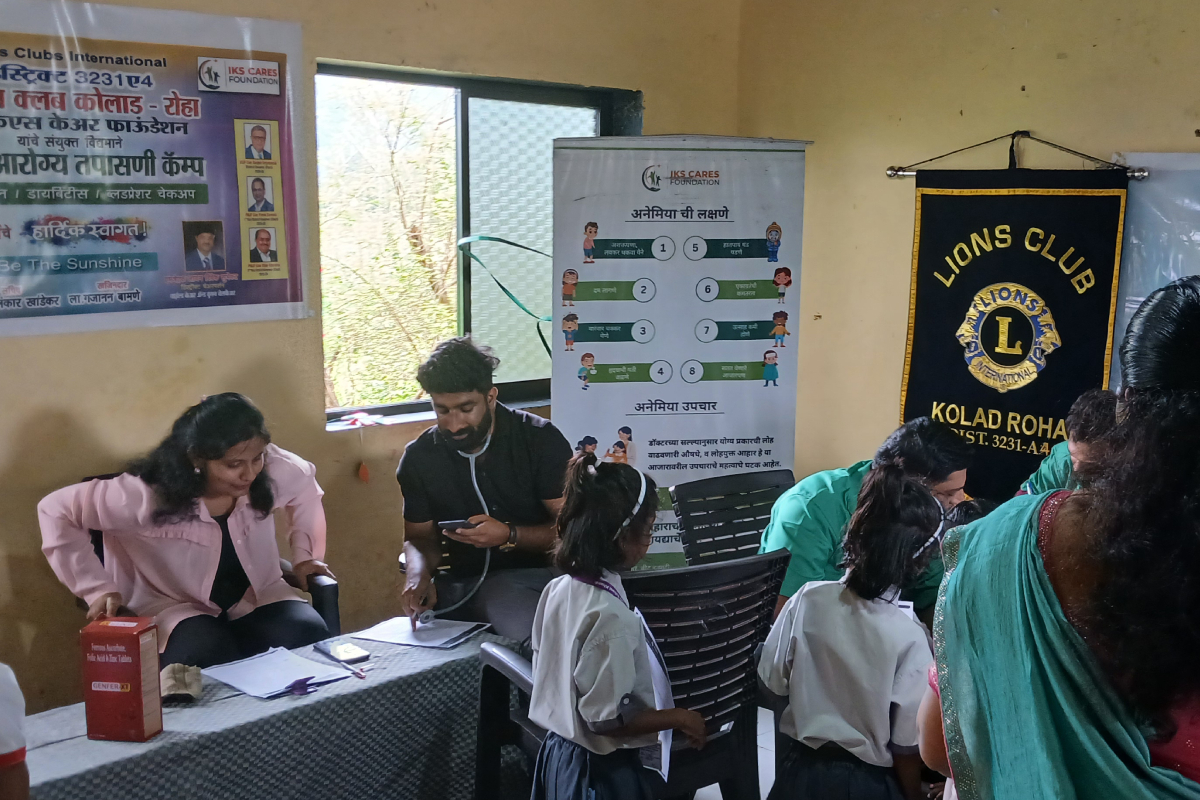 Community Camp at Village Khamb in Association with Lions Club Kolad