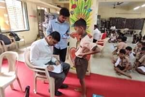 Anemia Detection Camp at Shah Chandulal Sarupachand Vidyalay Kinvhali in Association with Helo Health