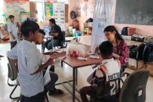 Anemia Detection Camp at Shaskiy Madhyamim Ashramschool Budhavali Gunj