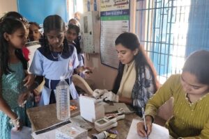 Anemia Detection Camp at K G Patil Vidyalay Devghar