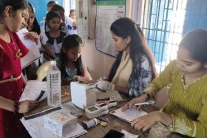 Anemia Detection Camp at K G Patil Vidyalay Devghar