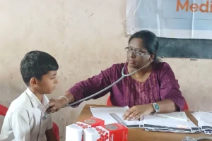 Anemia detection camp at Dilip vinayak dharmadhikari vidyalay Khardi