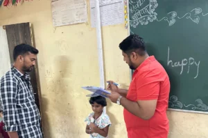 Anemia detection camp at Anudanit Ashramshala Zapwadi Taluka Murbad