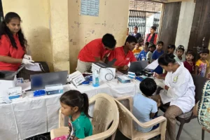 Anemia detection camp at Anudanit Ashramshala Zapwadi Taluka Murbad
