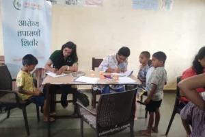 Anemia detection camp at Anudanit Ashramshala Zapwadi Taluka Murbad