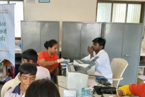 Anemia detection camp at C D Deshmukh Vidyalay Roha