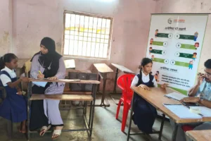 Anemia detection camp at Dilip Vinayak Dharmadhikari Vidyalay Khardi
