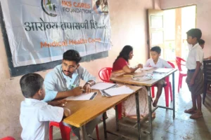 Anemia detection camp at Dilip Vinayak Dharmadhikari Vidyalay Khardi