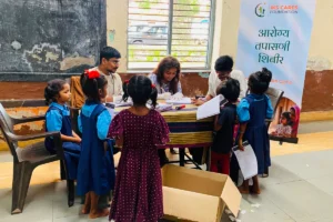 Anemia detection camp at Anudanit Ashramshala Wavloli Taluka Sudhagad Dist Raigad