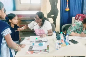 Anemia detection camp at Govt Ashramshala Government ashramshala Sawarsai Taluka Pen
