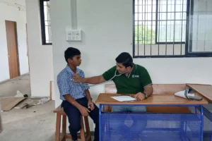 Anemia detection camp at Govt Ashramshala Pinglas Taluka Karjat