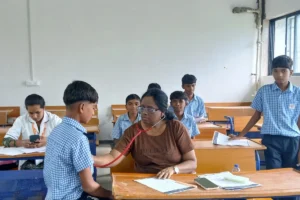 Anemia detection camp at Govt Ashramshala Pinglas Taluka Karjat