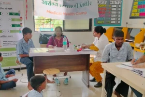 Anemia detection camp at Govt Ashramshala Sanegaon Roha