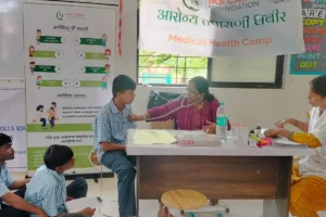 Anemia detection camp at Govt Ashramshala Sanegaon Roha