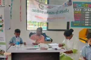 Anemia detection camp at Govt Ashramshala Sanegaon Roha