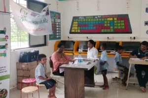 Anemia detection camp at Govt Ashramshala Sanegaon Roha