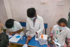 Anemia detection camp at ZPHS Annojiguda Rangareddy