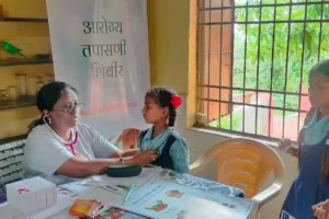 Anemia detection camp at Govt Ashramshala Anudanit ashramshala Mangaonwadi Neral Taluka Karjat