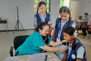 Anemia detection camp at Adarsh Vidyalay Kurund