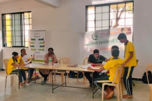 Anemia detection camp at Adarsh Vidyalay Kurund in association with Helo health