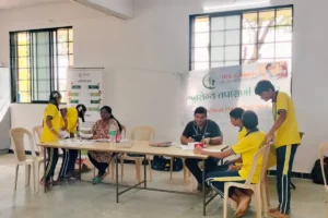 Anemia detection camp at Adarsh Vidyalay Kurund in association with Helo health