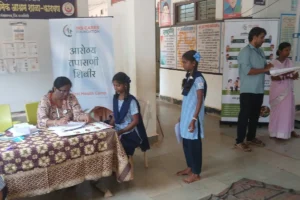 Anemia detection camp at Govt Ashramshala Ashramshala Kadvan Mandangad