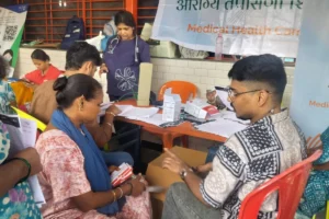 Anemia detection camp at Govt Ashramshala Community camp at Panjarapole Chembur Mumbai