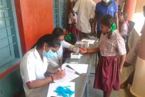 Anemia detection camp at Govt Ashramshala TGSWRIES Girls Andole