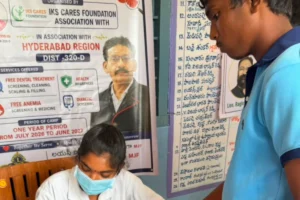 Anemia detection camp at Govt Ashramshala ZPHS Abdullapurmet