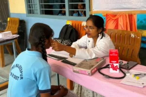 Anemia detection camp at Govt Ashramshala ZPHS Abdullapurmet