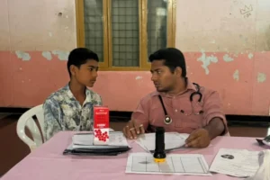 Anemia detection camp at boys school Keesara